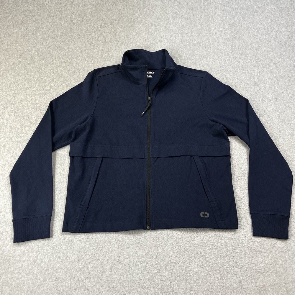 OGIO Outstretch Jacket Womens Medium Navy Full Zip Workout Active Gym Running